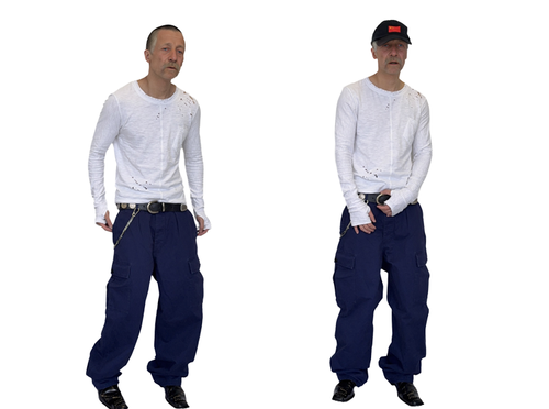 Distressed Vintage Wash Cotton Long Sleeve T-Shirt – Ripped Streetwear Tee