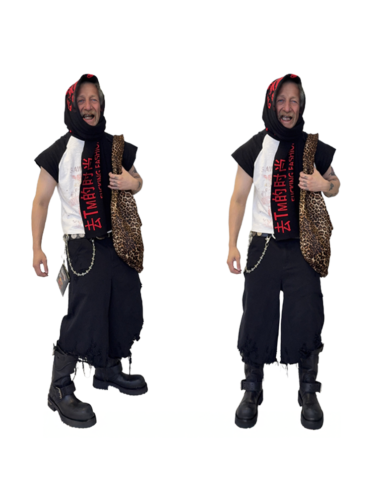 FMT Vintage Distressed Baggy Shorts – Loose Wide-Leg Streetwear Cropped Pants