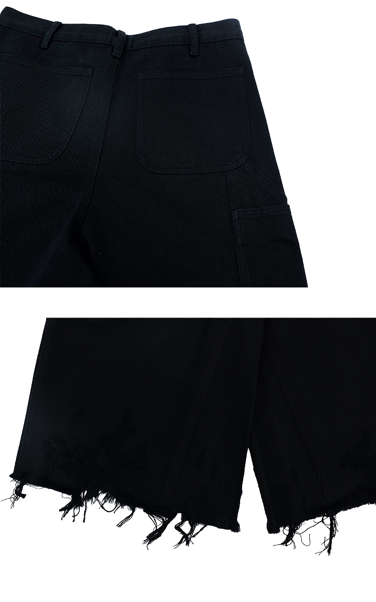 FMT Vintage Distressed Baggy Shorts – Loose Wide-Leg Streetwear Cropped Pants