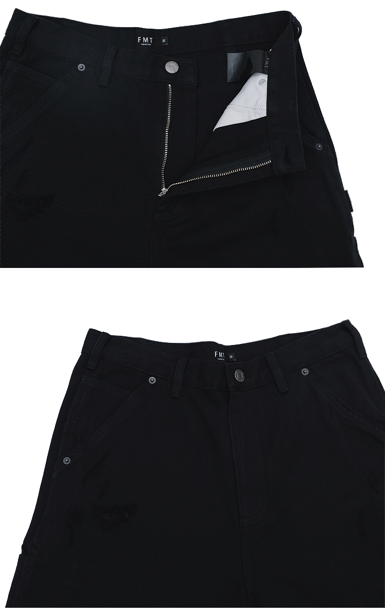 FMT Vintage Distressed Baggy Shorts – Loose Wide-Leg Streetwear Cropped Pants