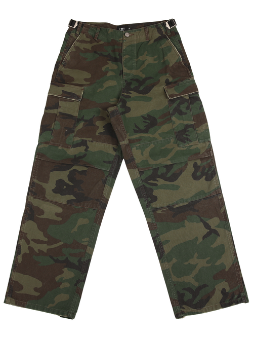 FMT Camo Cargo Baggy Pants – Washed Canvas Multi-Pocket American Workwear Trousers