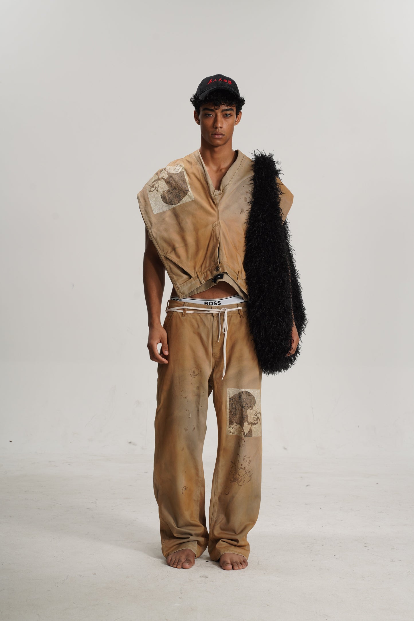 FMT 24 (100%HAND MADE) WASHED KHAKI PANTS