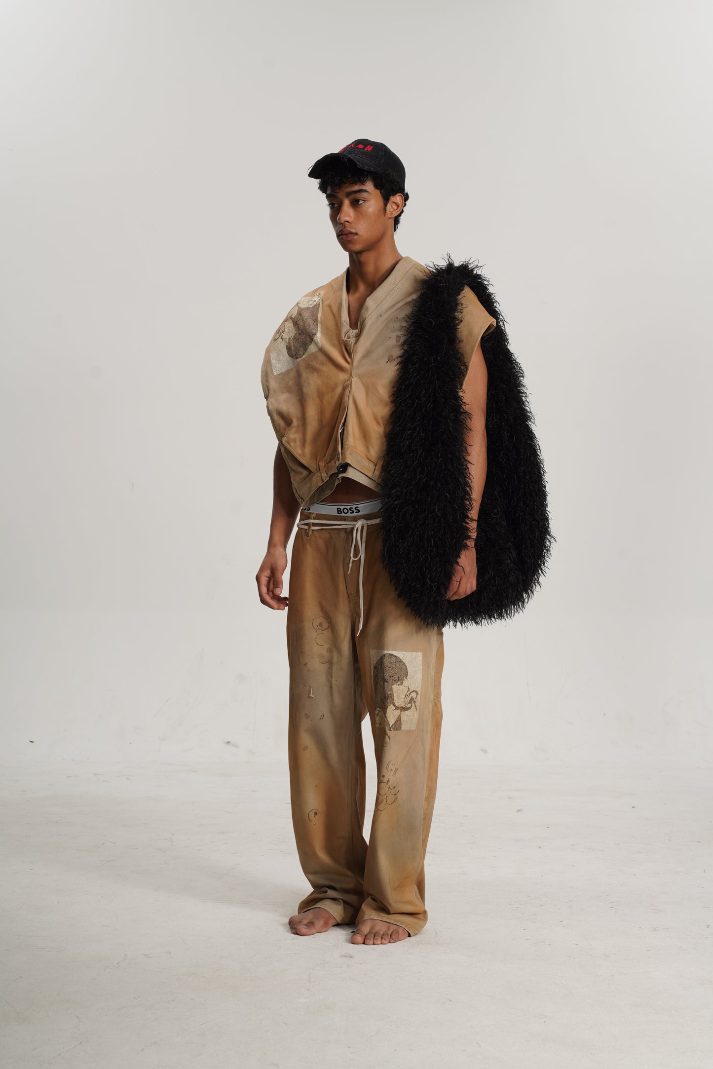 FMT 24 (100%HAND MADE) WASHED KHAKI PANTS